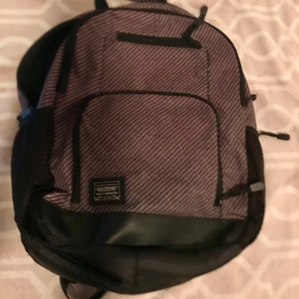 Eastpak Black and Purple Backpack Durable Everyday Essential